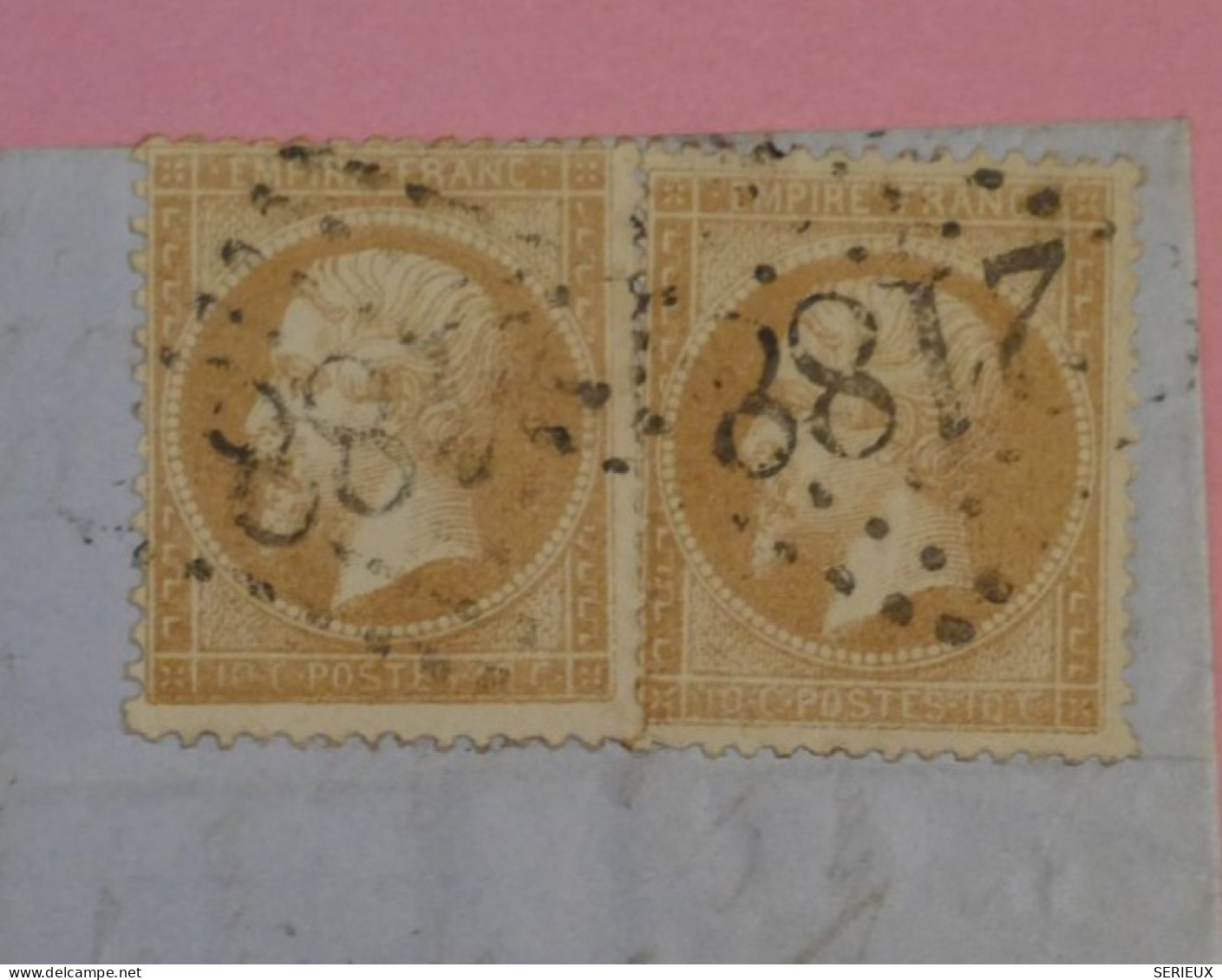 AR 27 FRANCE   BELLE LETTRE  1866 LE MANS  A DUNKERQUE +2X N° 21+AFFRANC.  INTERESSANT - 1862 Napoléon III