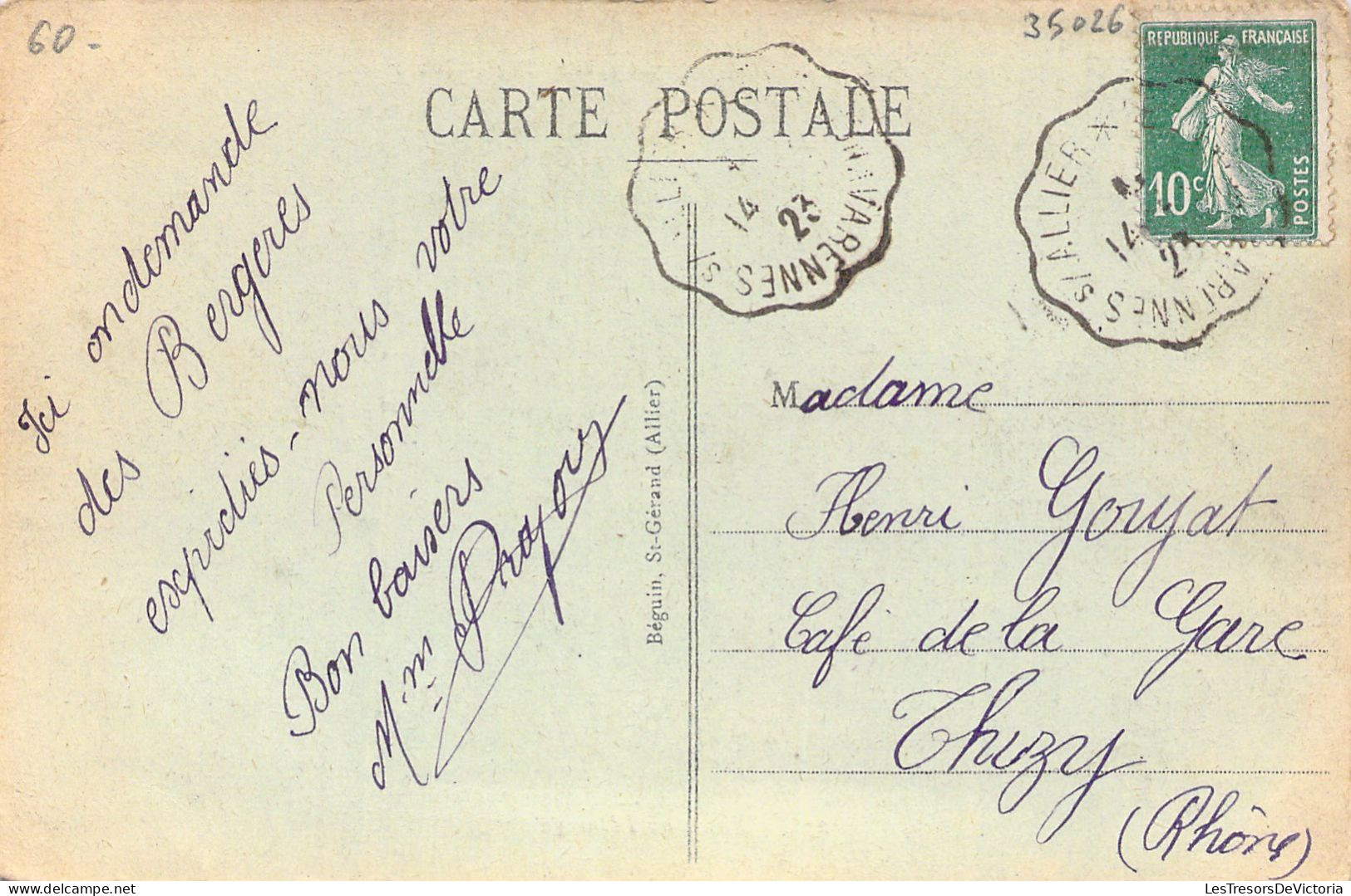 AGRICULTURE - ELEVAGE - La Campage Bourbonnaise - Boeufs Au Pâturage - Carte Postale Ancienne - Elevage