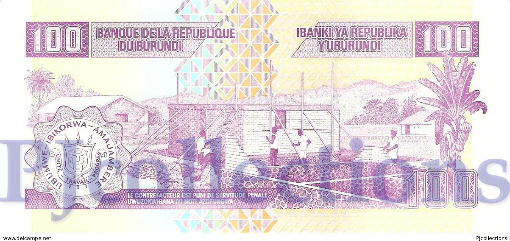 LOT BURUNDI 100 FRANCS 2007 PICK 37f UNC X 5 PCS - Burundi