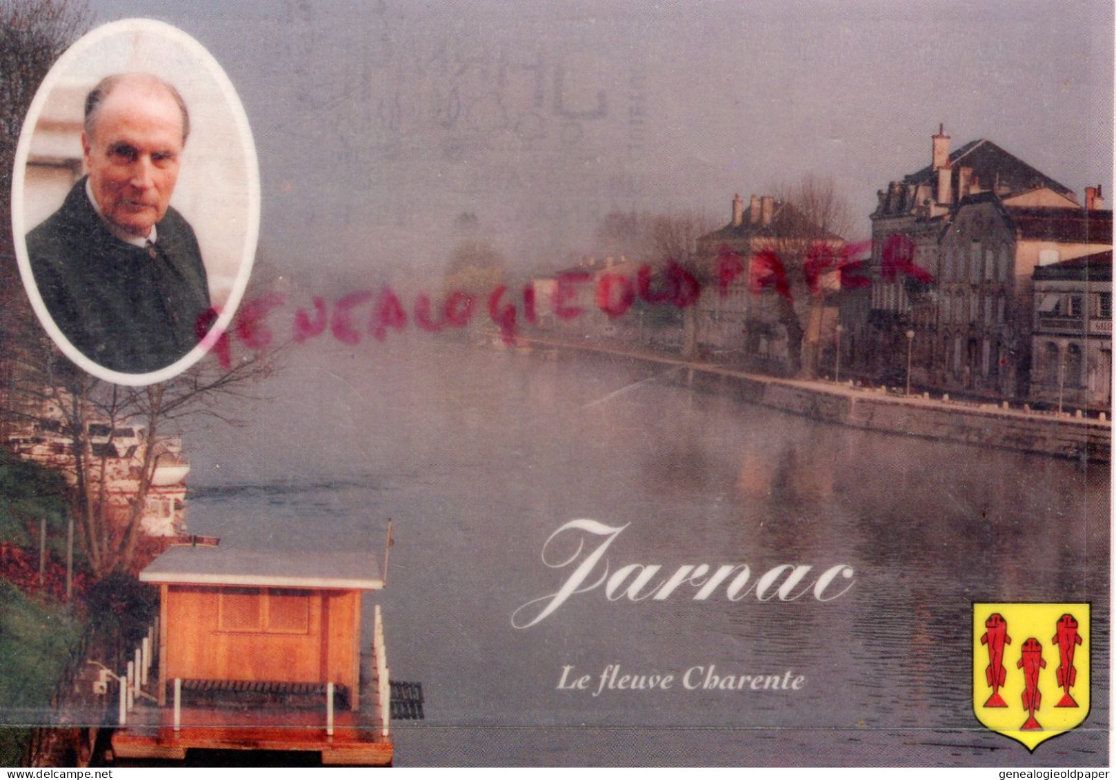 16- JARNAC - LE FLEUVE CHARENTE  QUAI DE L' ORANGERIE  F. MITTERRAND PORTRAIT - Jarnac