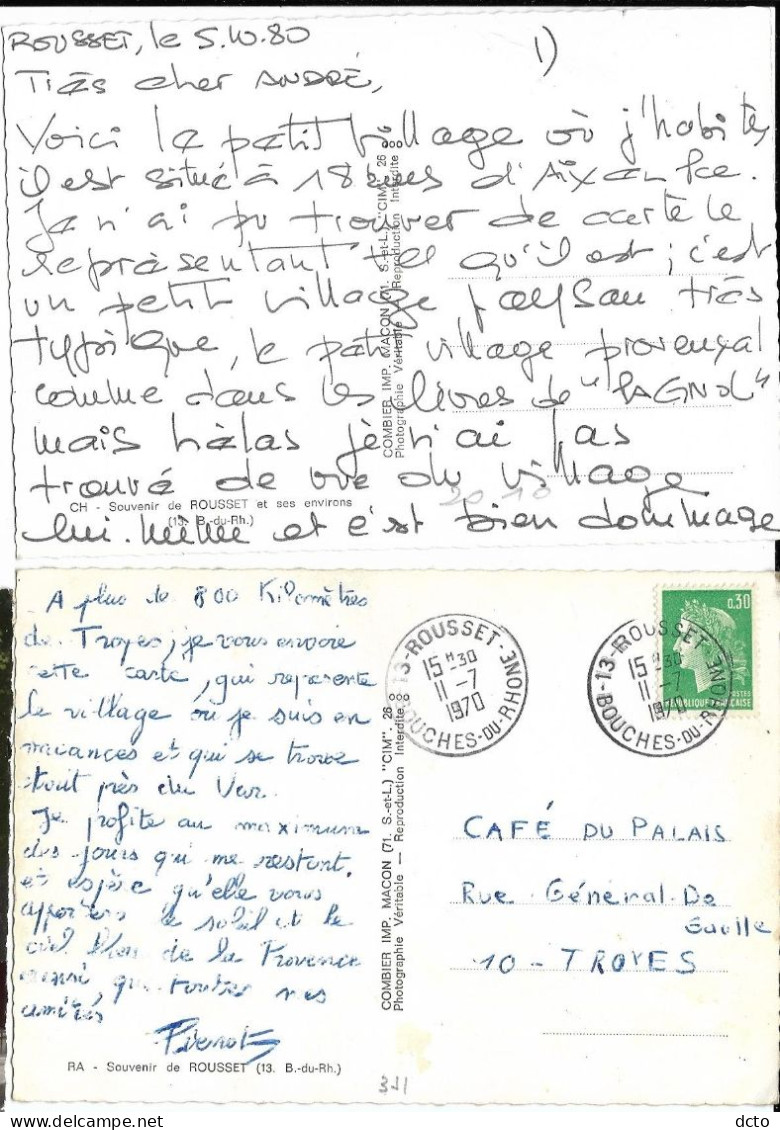 2 Cpsm ROUSSET (13) Souvenir Multivues Cim CH & RA, Cpsm GF - Rousset