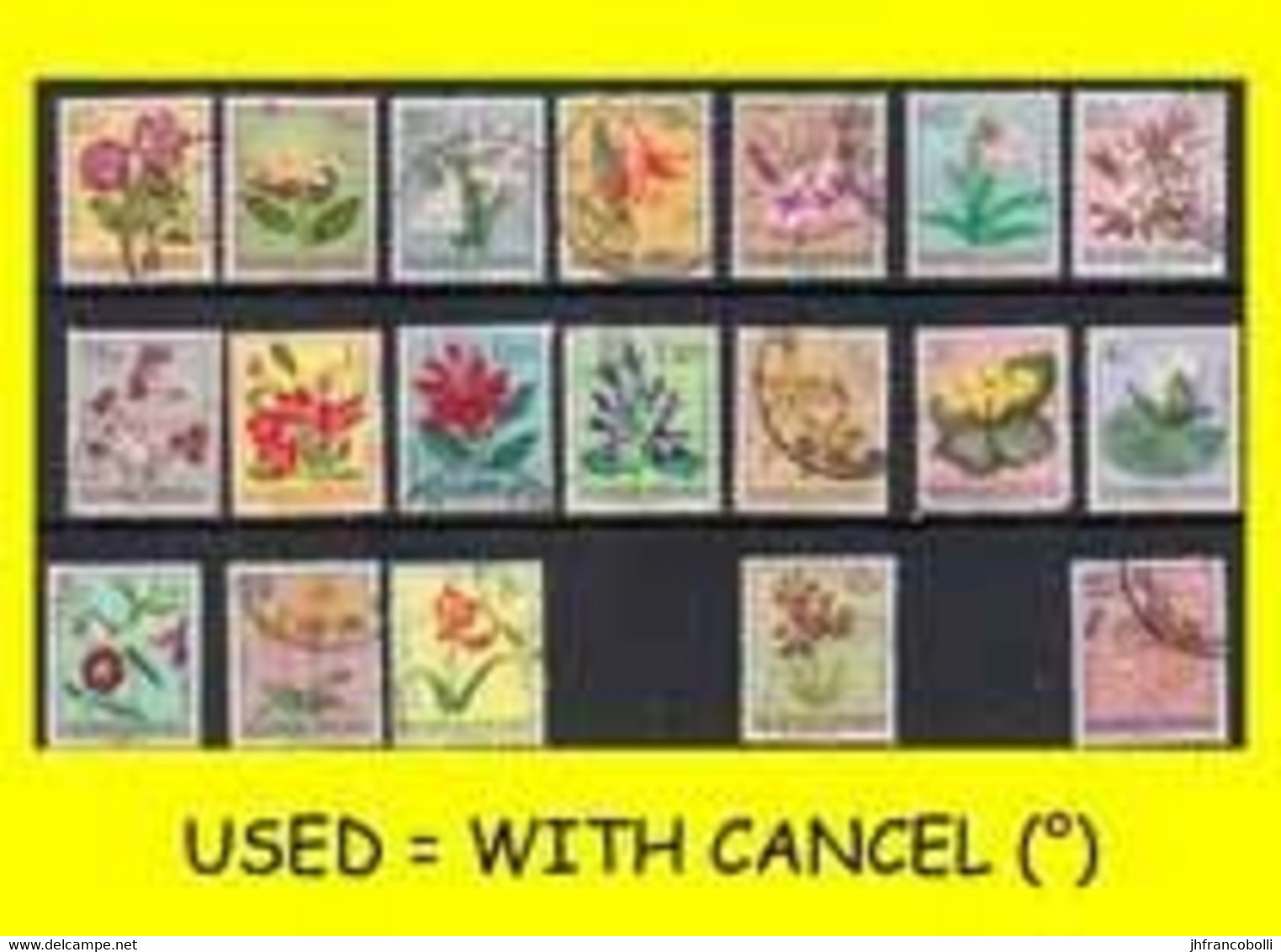 1953 (°) RUANDA-URUNDI RU 177/195 USED TROPICAL FLOWERS SET  ( X 19 Stamps ) - Gebruikt