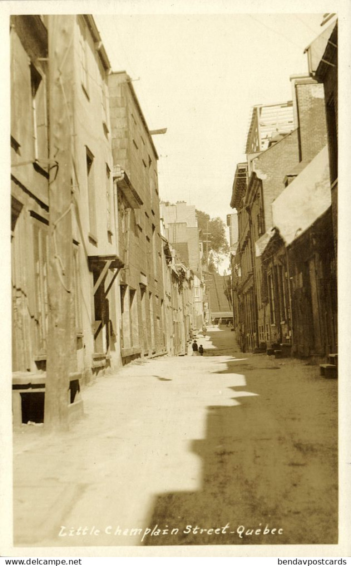 Canada, QUEBEC, Little Champlain Street (1920s) RPPC Postcard - Québec - Sainte-Foy-Sillery