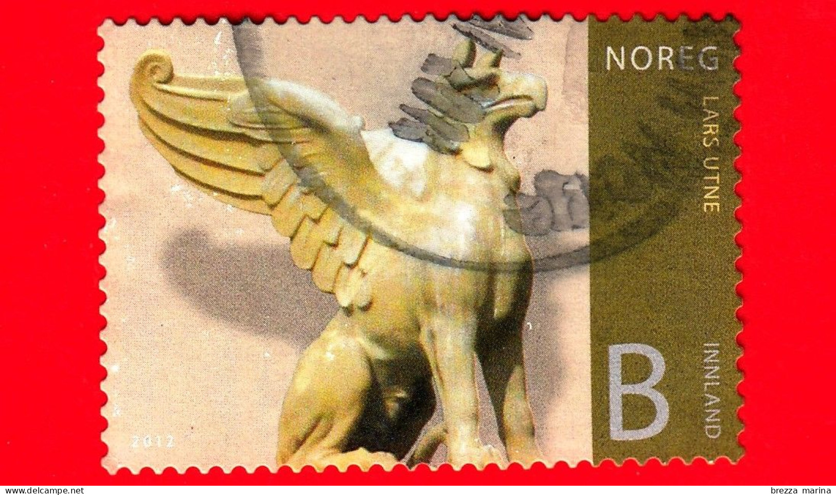 NORVEGIA - NORGE - Usato - 2012 - Arte Norvegese - Lars Utne - Sculture - B Innland - Used Stamps