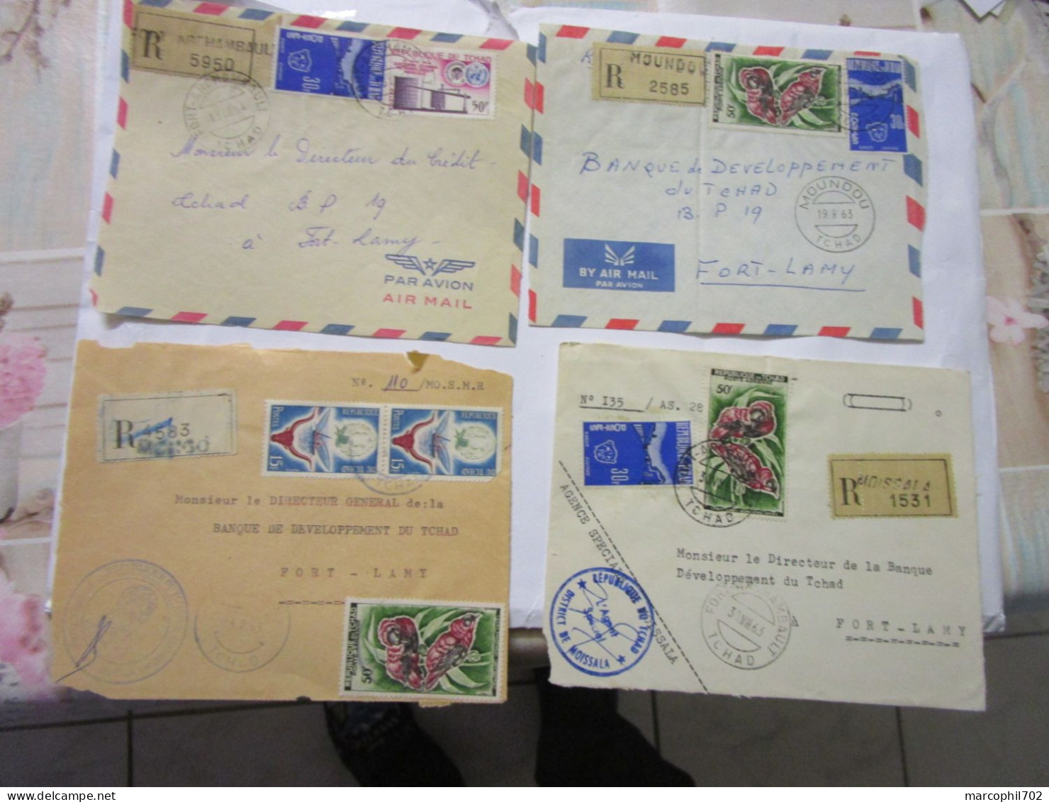 Lot De 19 Devants De Lettres Du Tchad Beaux Affranchissements - Chad (1960-...)