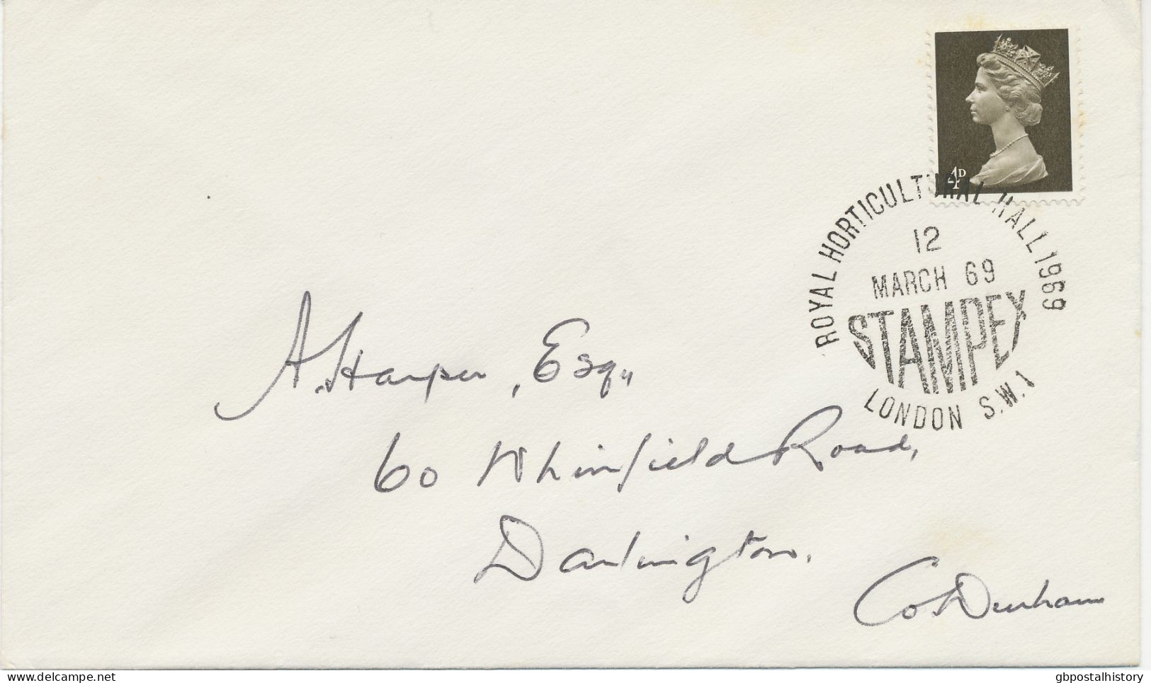 GB 1969 Stampex Royal Horticultural Hall London S.W.I On Superb Cover - Cartas & Documentos