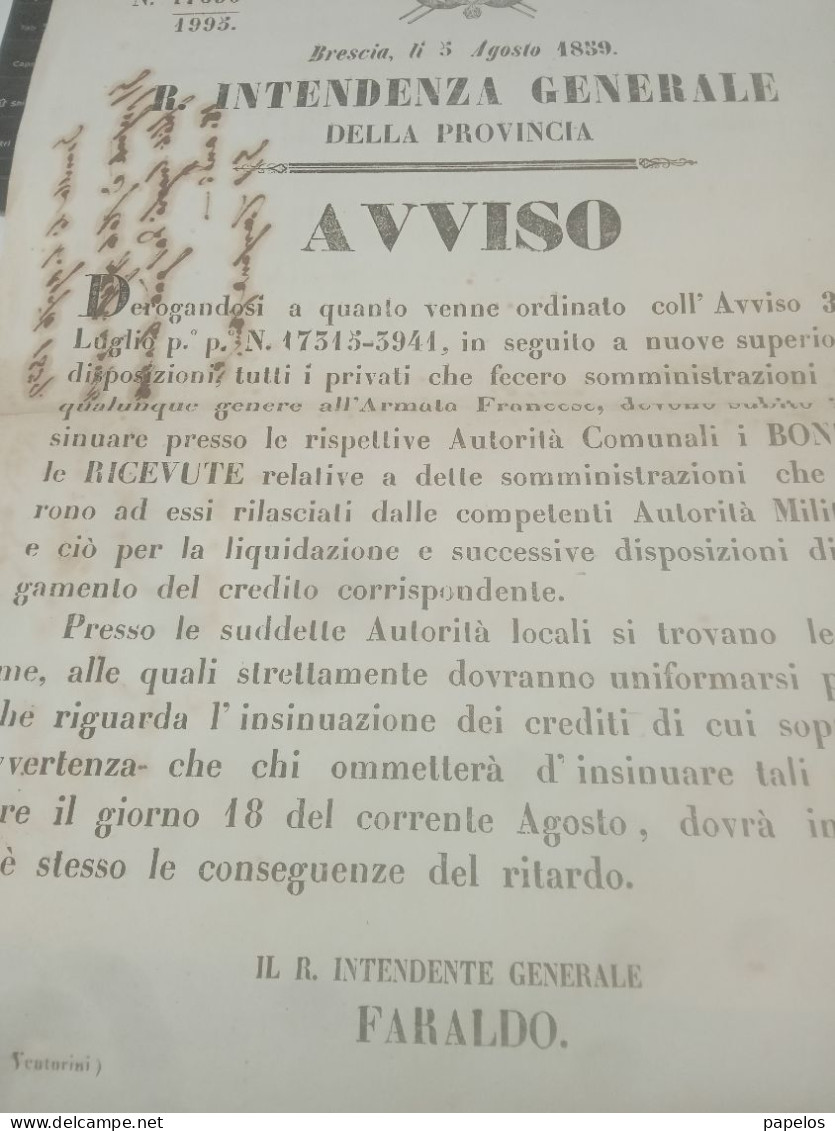 1859 BRESCIA - Documents