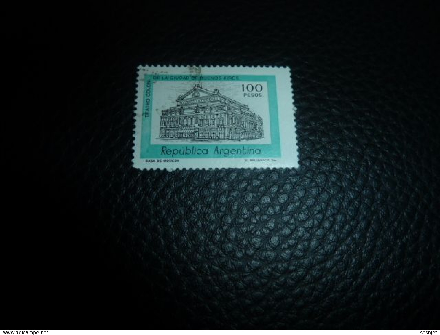 Republica Argentina - Théatre De Buenos Aires - 100 Pesos - Yt 1244 - Vert-bleu Et Noir - Oblitéré - Année 1981 - - Used Stamps