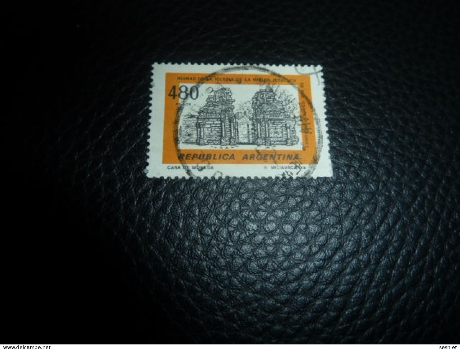 Republica Argentina - Ruines Eglise Saint-Ignace - 480 Pesos - Yt 1135 - Ocre Et Noir - Oblitéré - Année 1978 - - Gebraucht