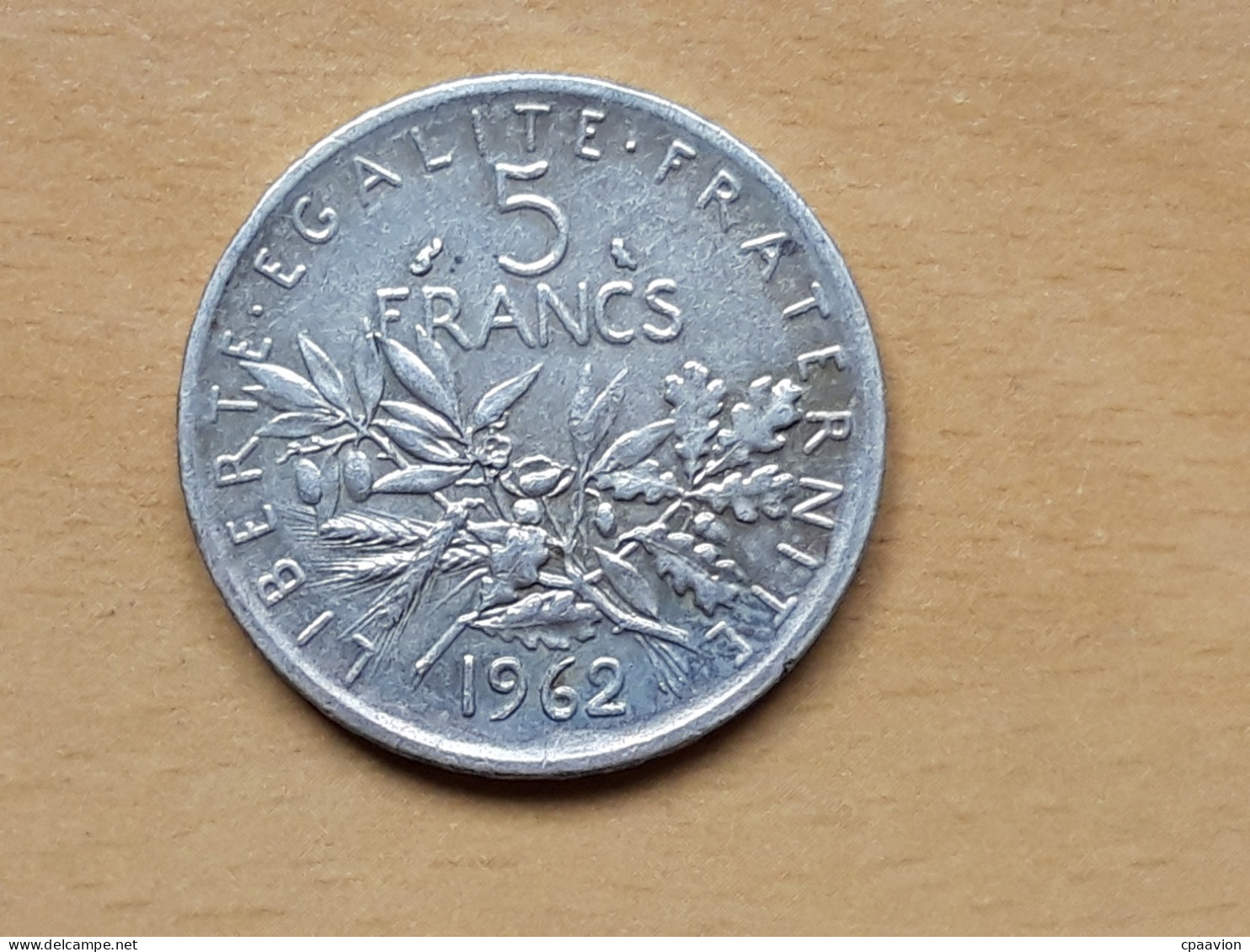 5 FRANCS SEMEUSE ARGENT ANNEE 1962 - 100 Francs