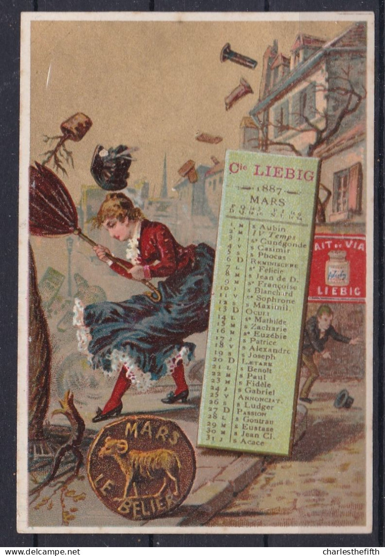 CHROMO LIEBIG SANG. 189 - CALANDRIER MARS 1887 - CALENDAR MARCH 1887  - Astrologie - BELIER - RAM - Liebig