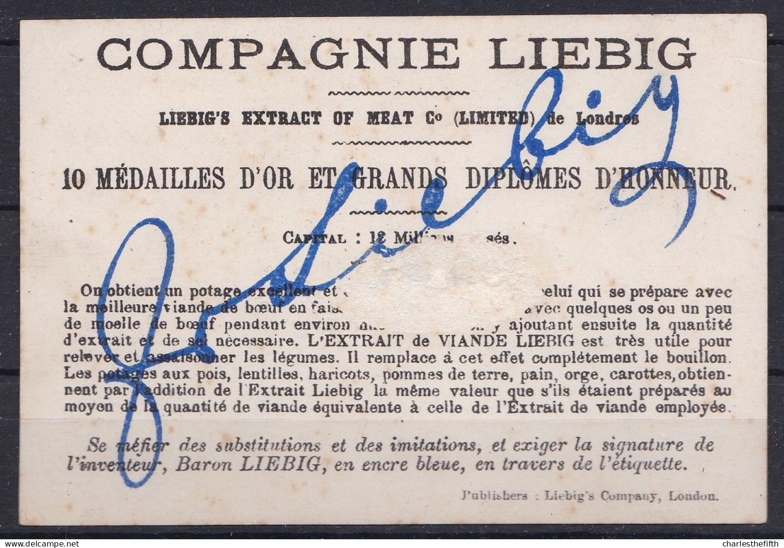 CHROMO LIEBIG SANG. 189 - CALANDRIER MARS 1887 - CALENDAR MARCH 1887  - Astrologie - BELIER - RAM - Liebig