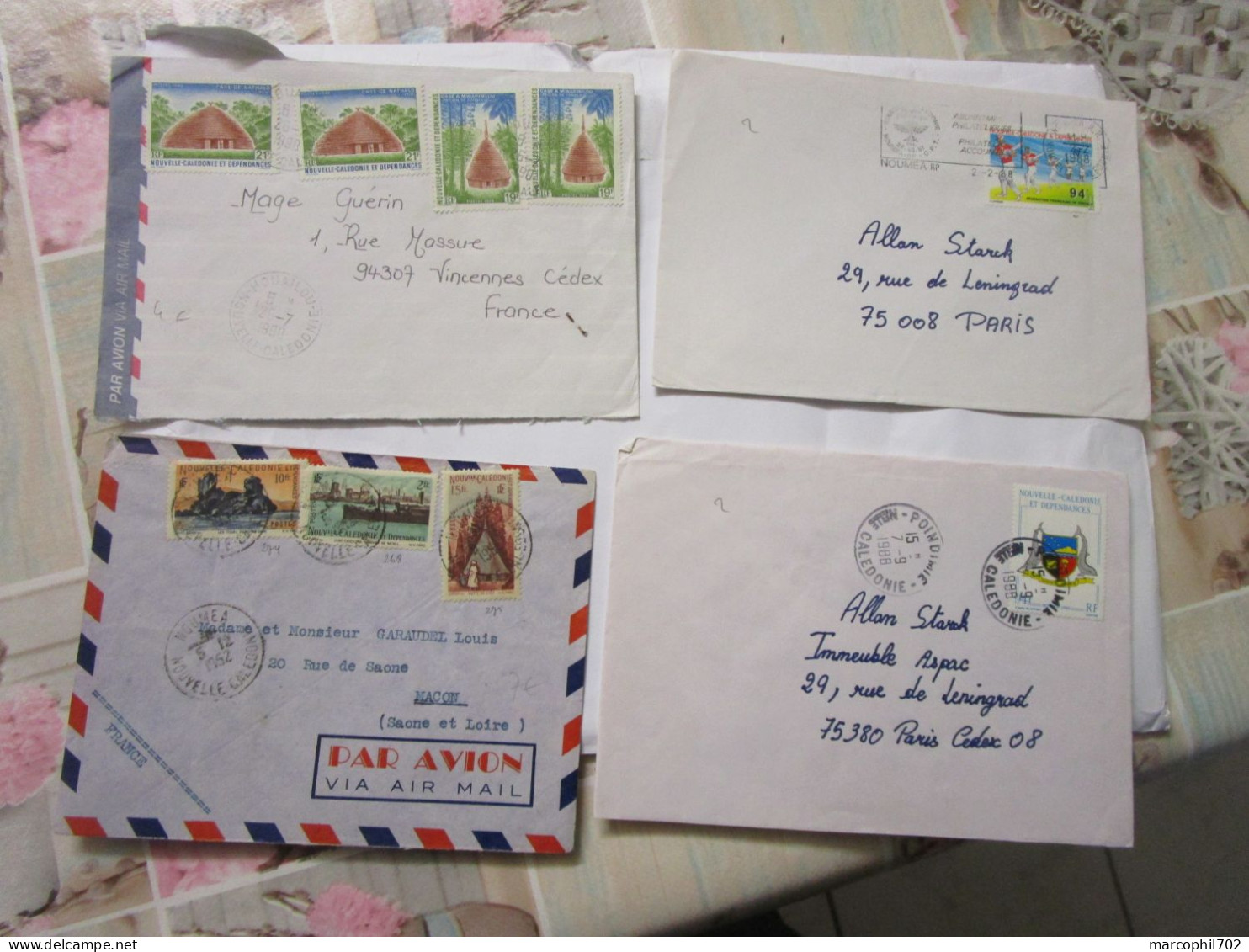 Lot De 17 Lettres Evsc De Nouvelle Caledonie - Covers & Documents