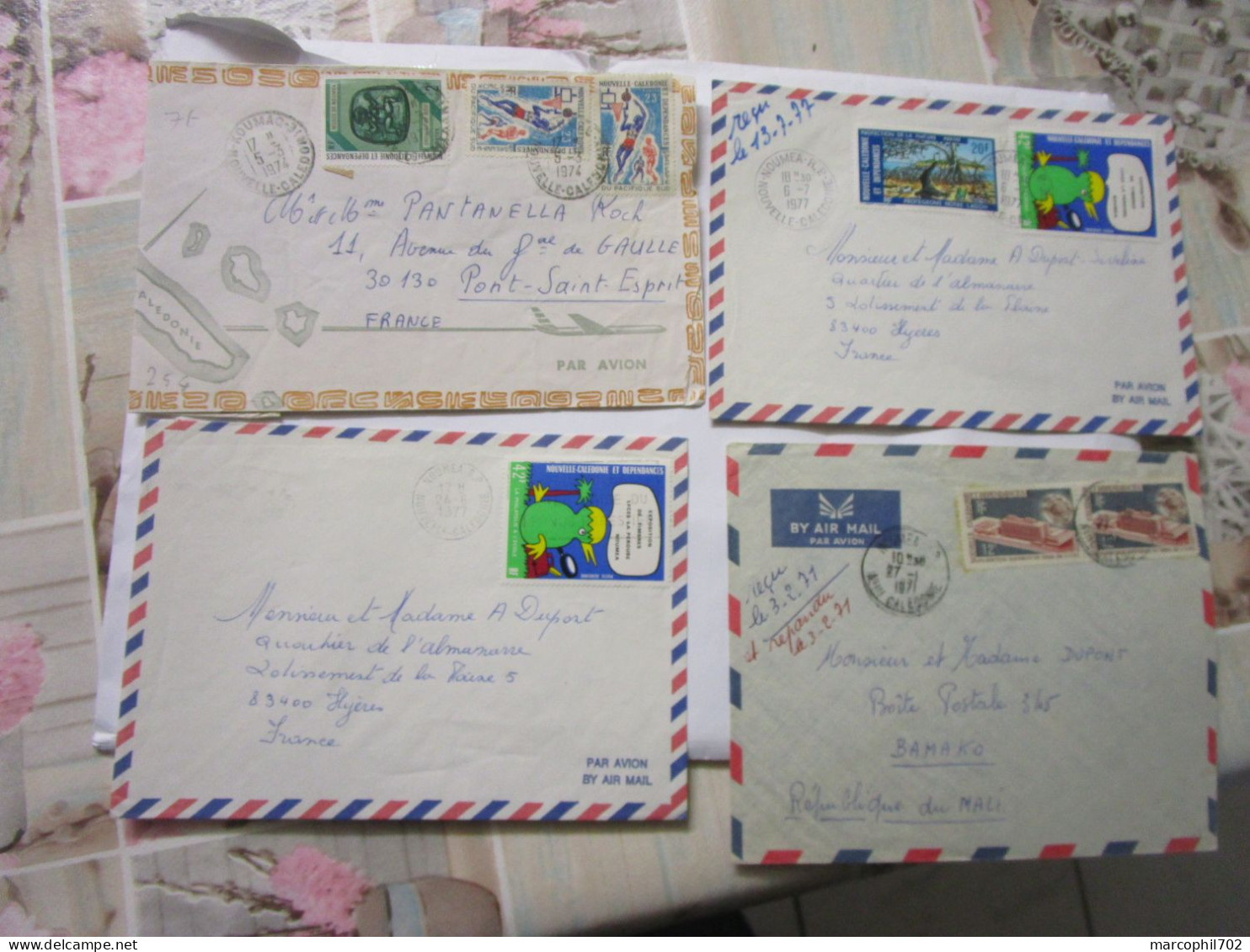 lot de 17 lettres evsc de nouvelle caledonie