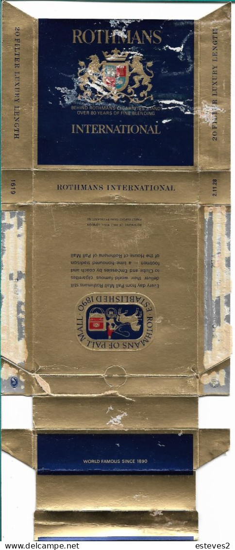 ROTHMANS INTERNATIONAL   ,   Empty Tobacco  Pack - Empty Tobacco Boxes