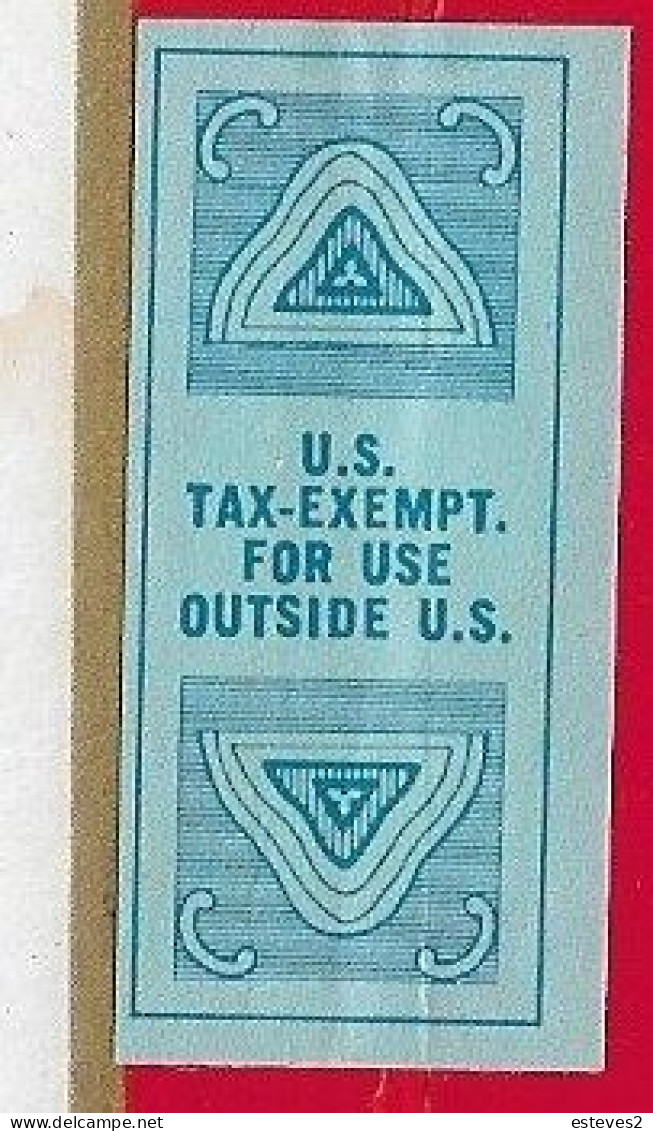 WINSTON . Tax Revenue Stamp Dor Use Outside U.S.    ,   Empty Tobacco  Pack - Empty Tobacco Boxes