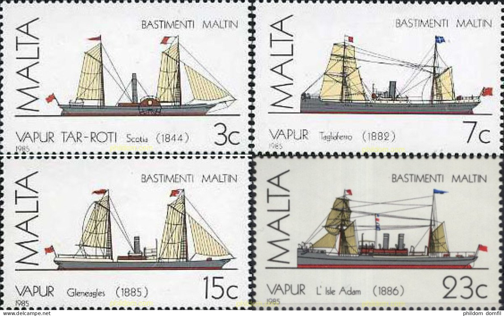 164222 MNH MALTA 1985 HISTORIA DE LA MARINA DE MALTA - Other & Unclassified