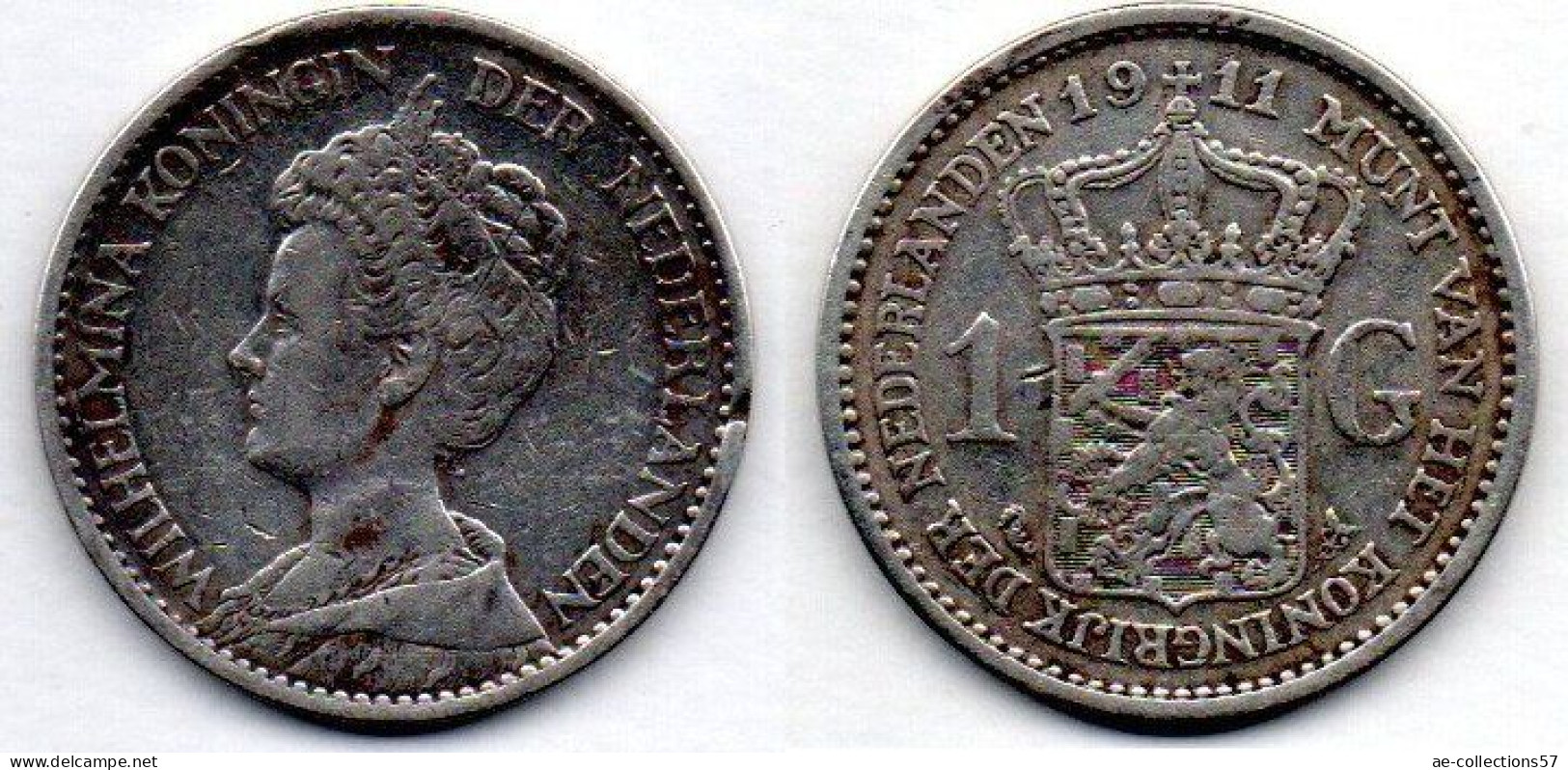 MA 20805 / Pays Bas - Niederlande - Netherlands 1 Gulden 1911 TB+ - 1 Florín Holandés (Gulden)