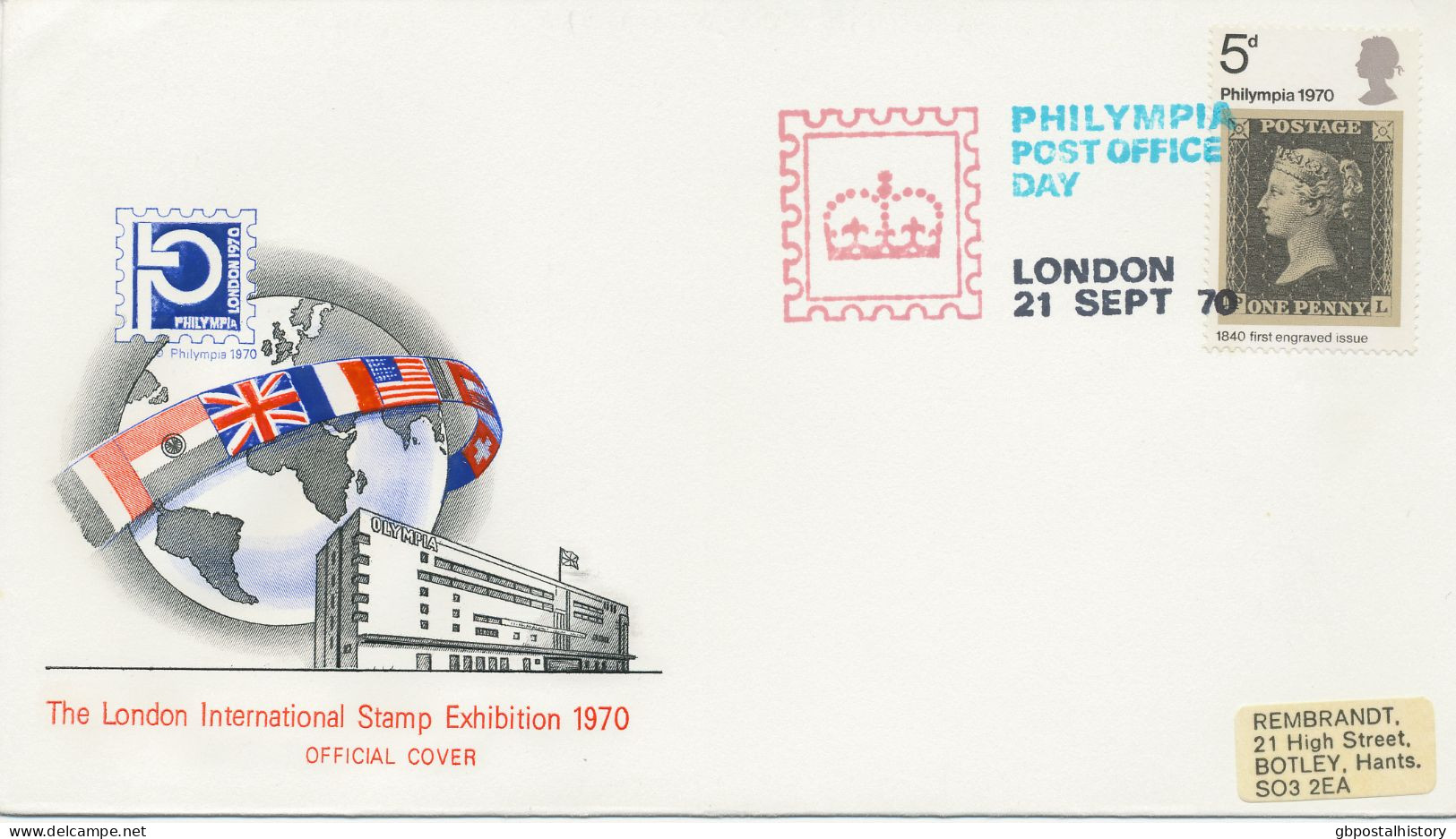 GB 1970 Philympia London - Post Office Day On Very Fine Cover - Brieven En Documenten