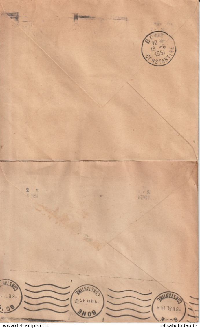 1951 - MARQUE De FRANCHISE "MINISTRE DES TRAVAUX PUBLICS" Sur 2 ENVELOPPES MECA De PARIS VII DIFFERENTES => ALGERIE - Frankobriefe