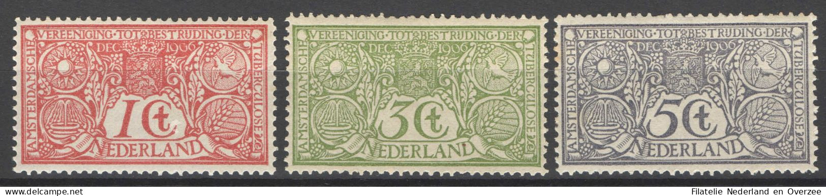 Nederland 1906 NVPH Nr 84/86 Postfris/MNH Tuberculose Zegels, Tuberculosis Stamps - Ungebraucht