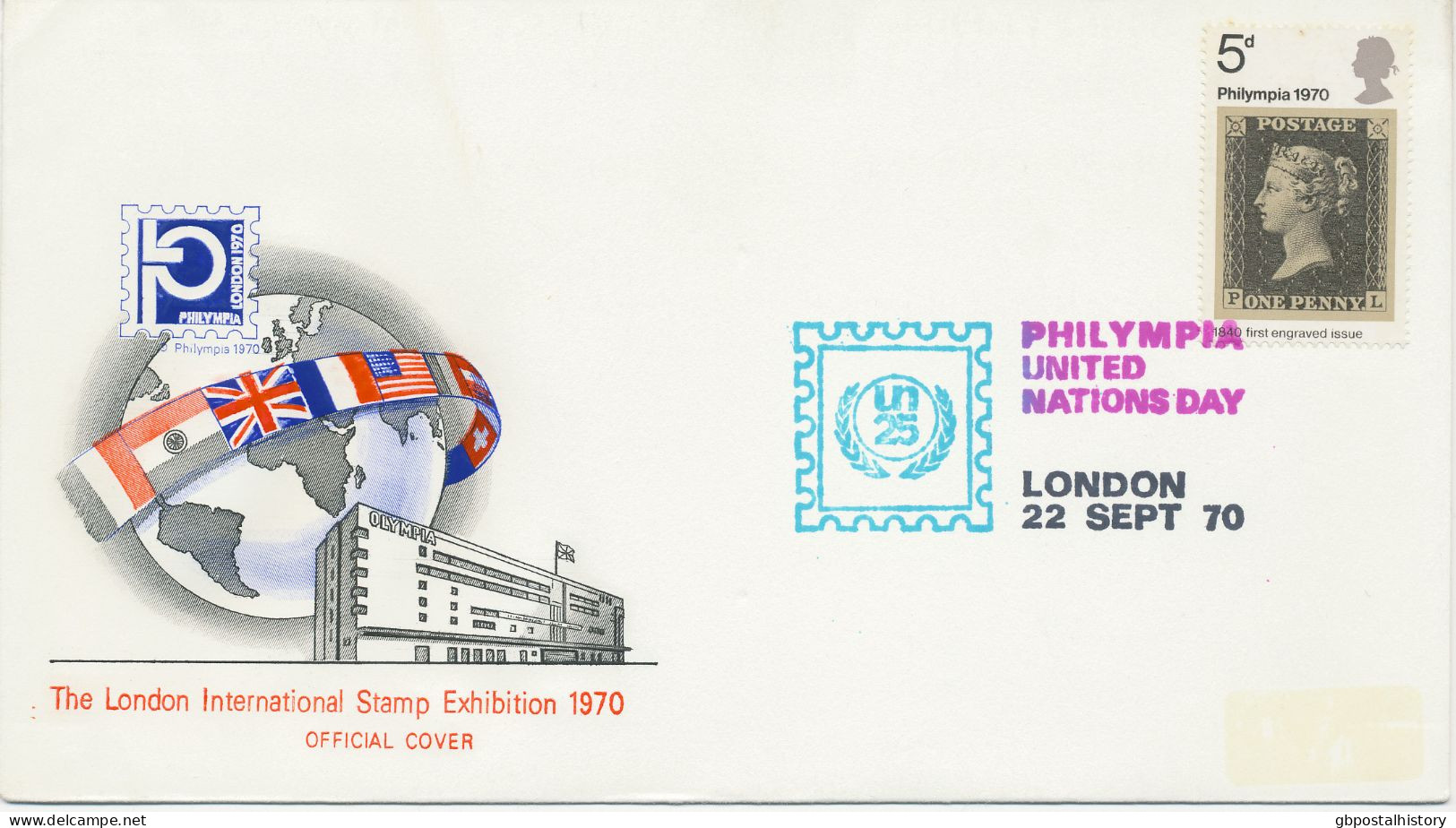 GB 1970 Philympia London - United Nations Day On Very Fine Cover - Covers & Documents