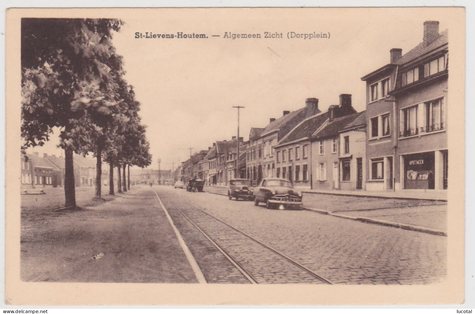 St Lievens Houtem - Algemeen Zicht - Dorpplein - Uitg. E. Beernaert / De Riemaker, Papeirhandel (Koster) - Sint-Lievens-Houtem