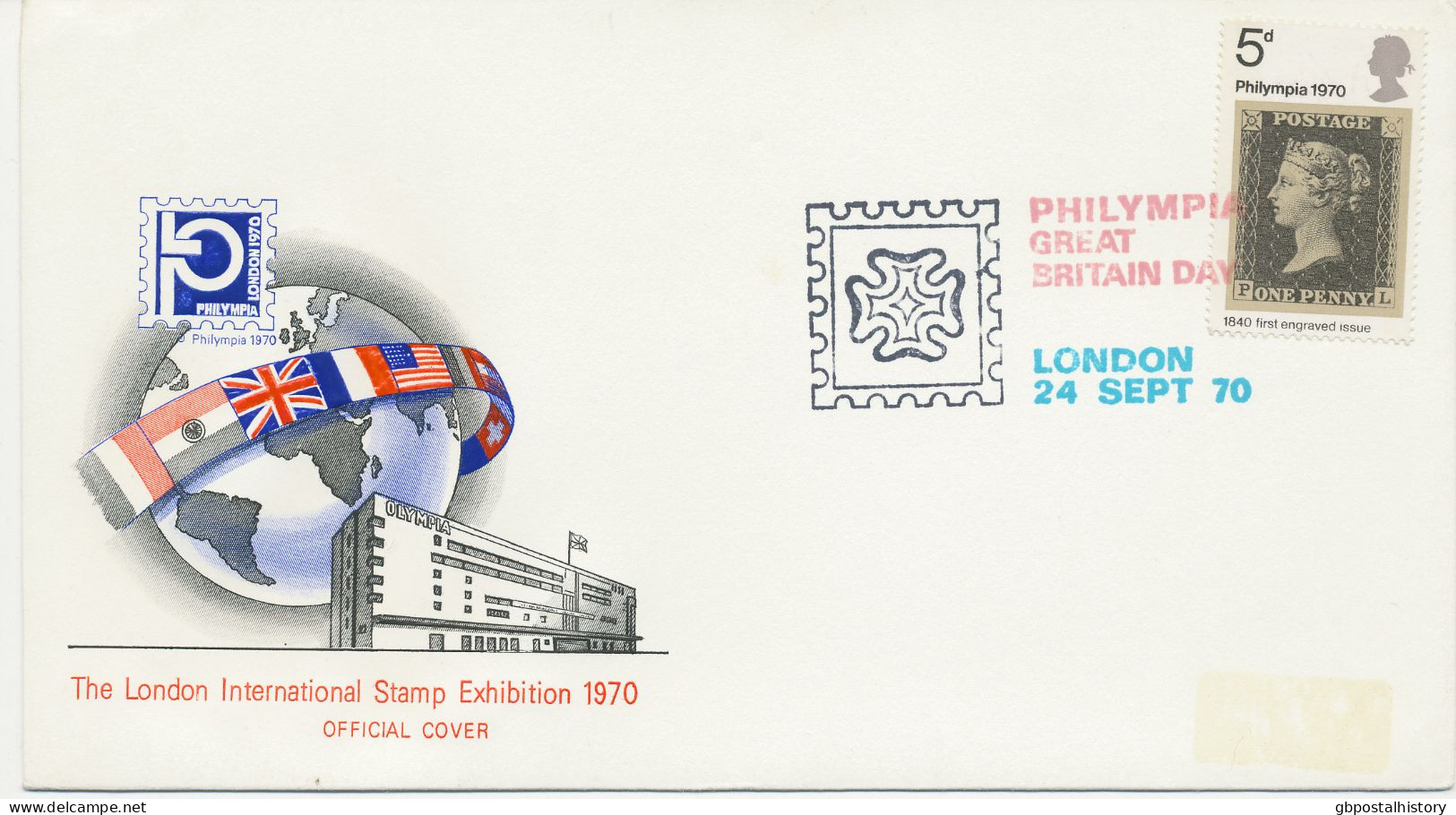 GB 1970 Philympia London - Great Britain Day On Very Fine Cover - Storia Postale