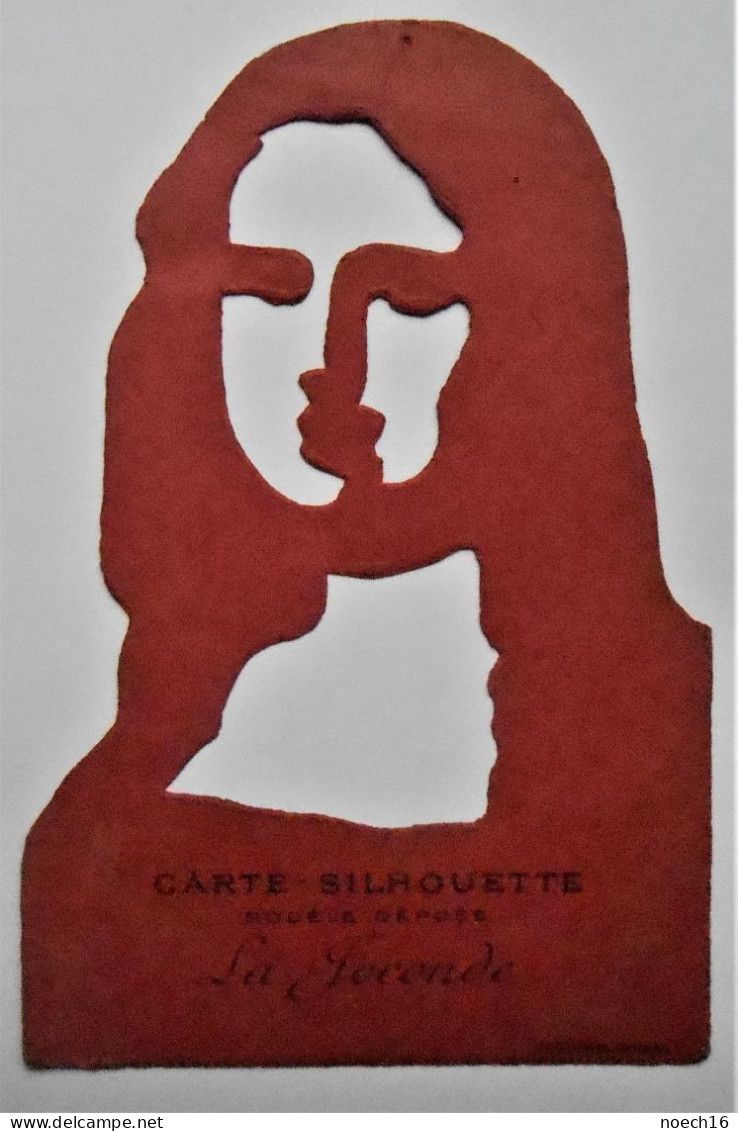 Carte Silhouette. La Joconde. Publicité Magasin "Au Crédit Du Peuple", Ameublement, Horlogerie, Bijouterie, Bruxelles - Werbung