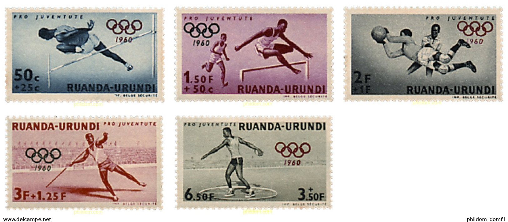 221968 HINGED RUANDA URUNDI 1960 17 JUEGOS OLIMPICOS VERANO ROMA 1960 - Nuevos