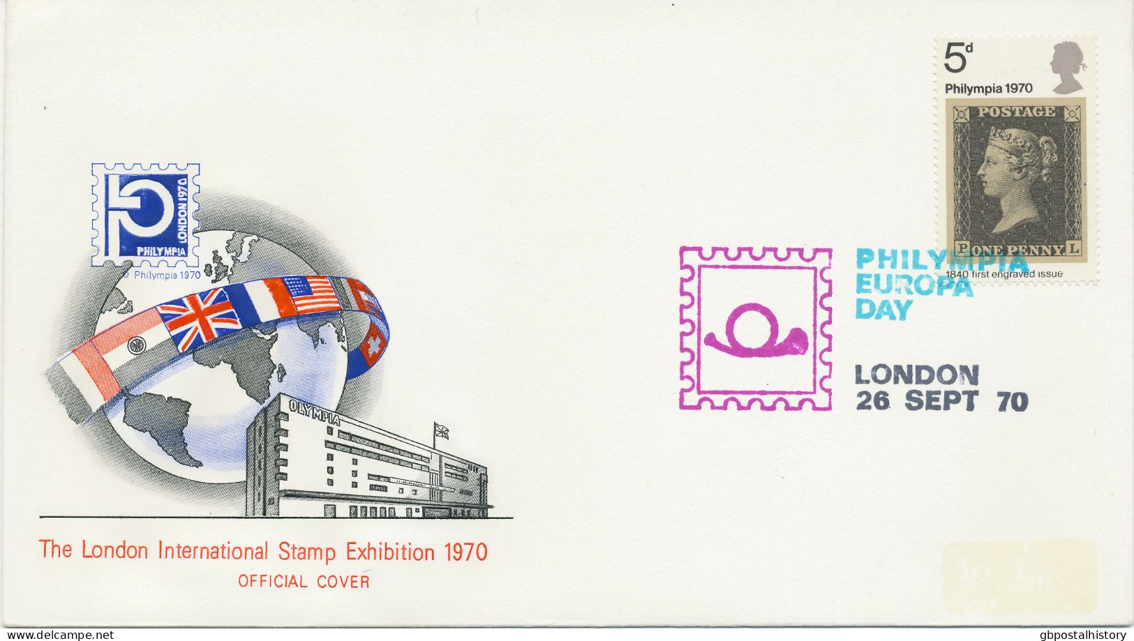 GB 1970 Philympia London - Europa Day On Very Fine Cover - Brieven En Documenten