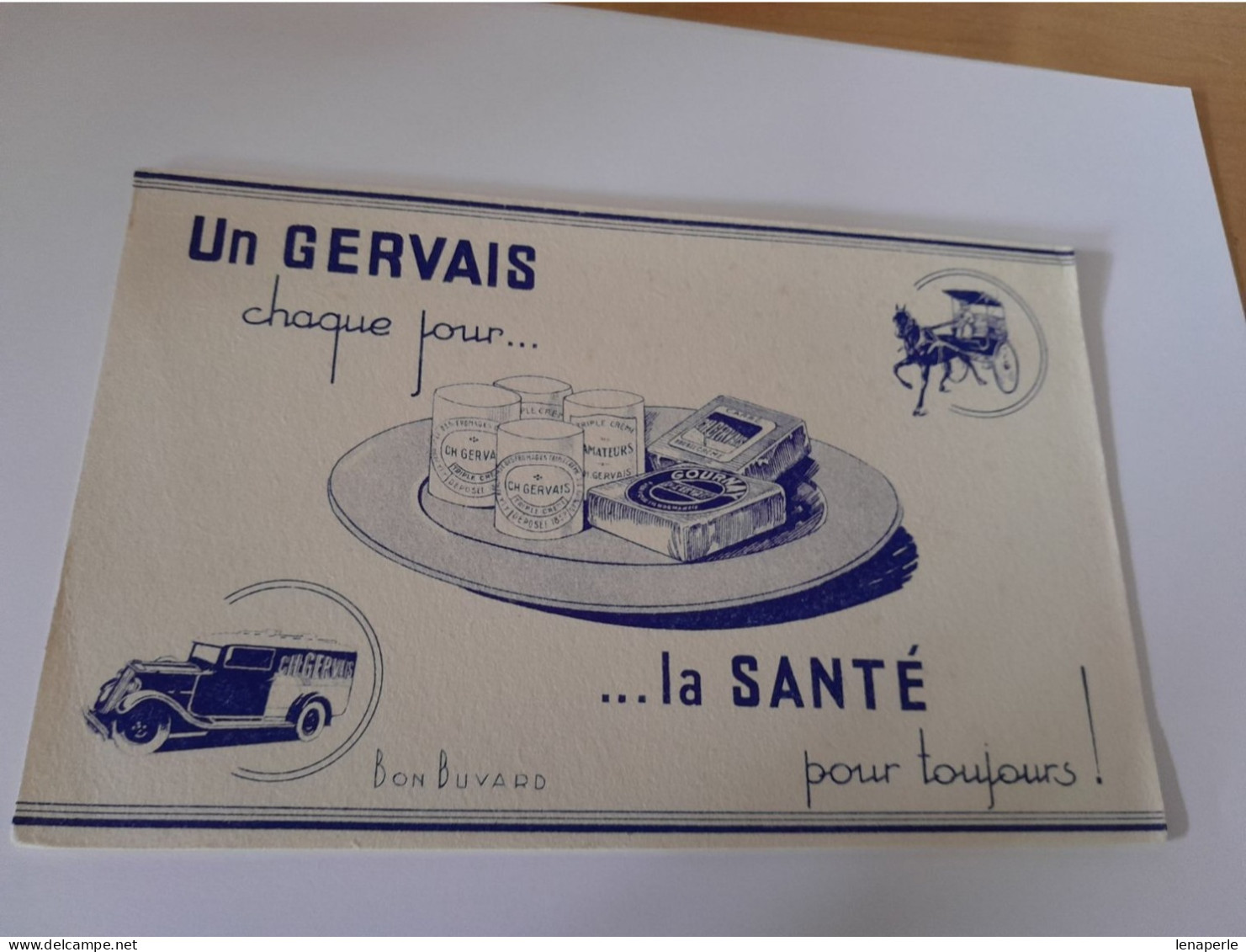 BUVARD UN GERVAIS LA SANTE - Produits Laitiers