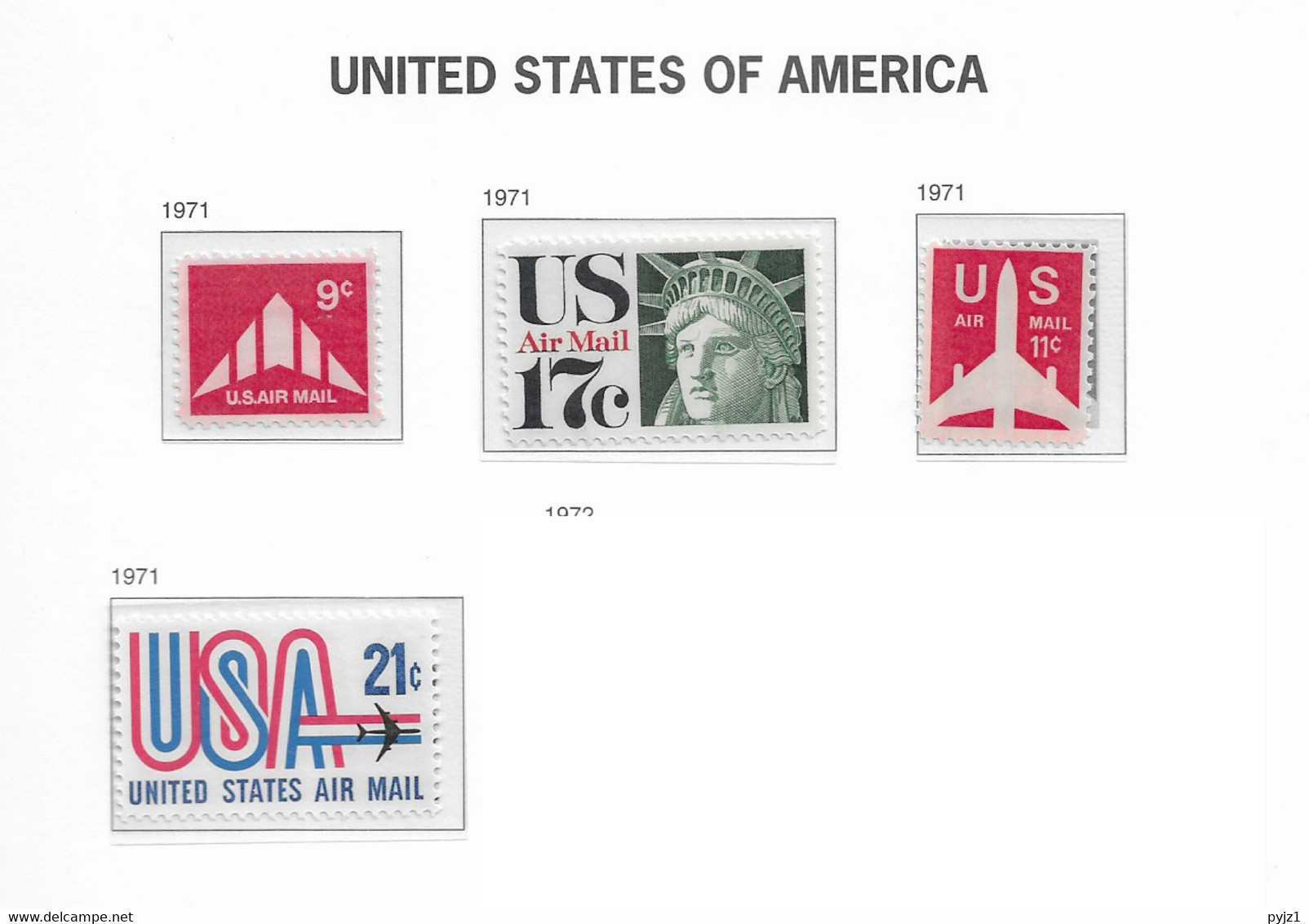 1971 MNH USA  Year Complete According To DAVO Album, Postfris** - Années Complètes