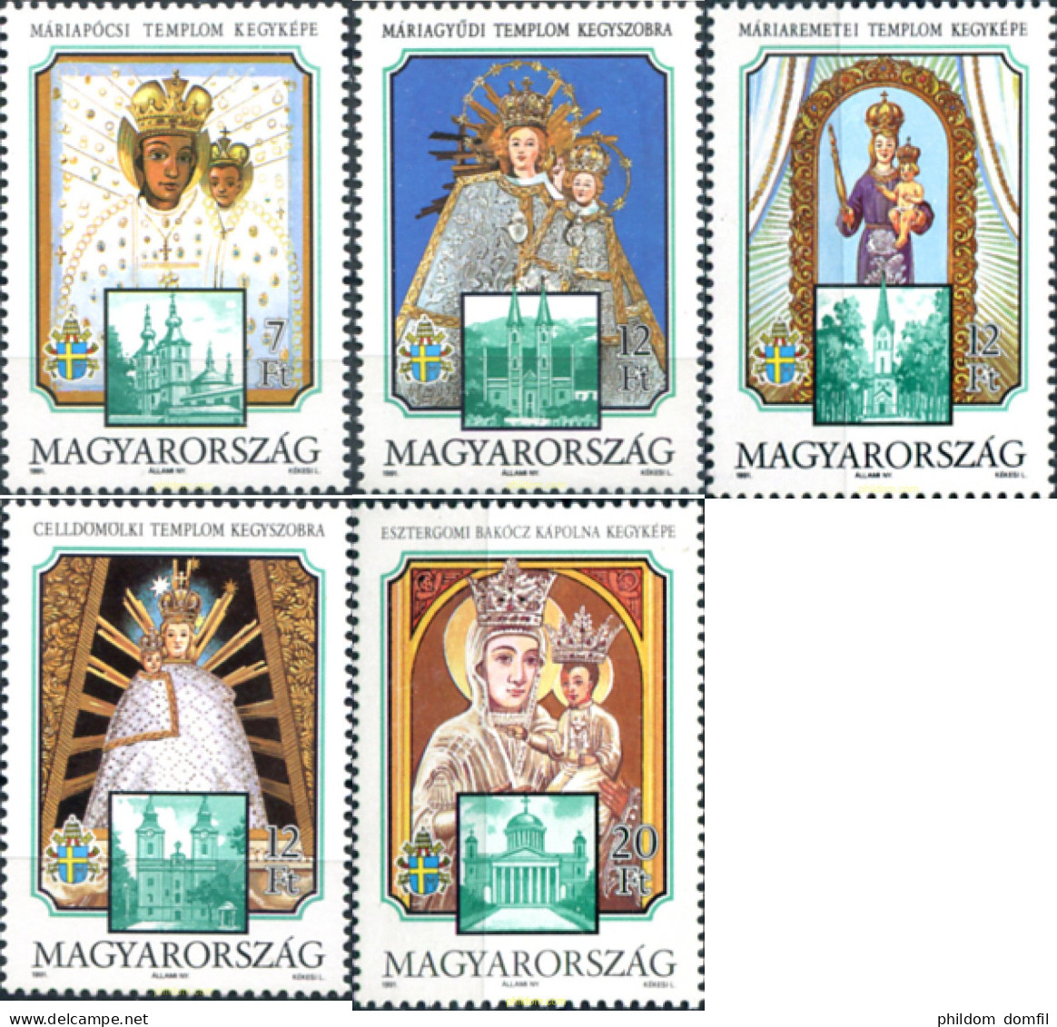 215299 MNH HUNGRIA 1991 CIUDADES E IMAGENES RELIGIOSAS - Autres & Non Classés