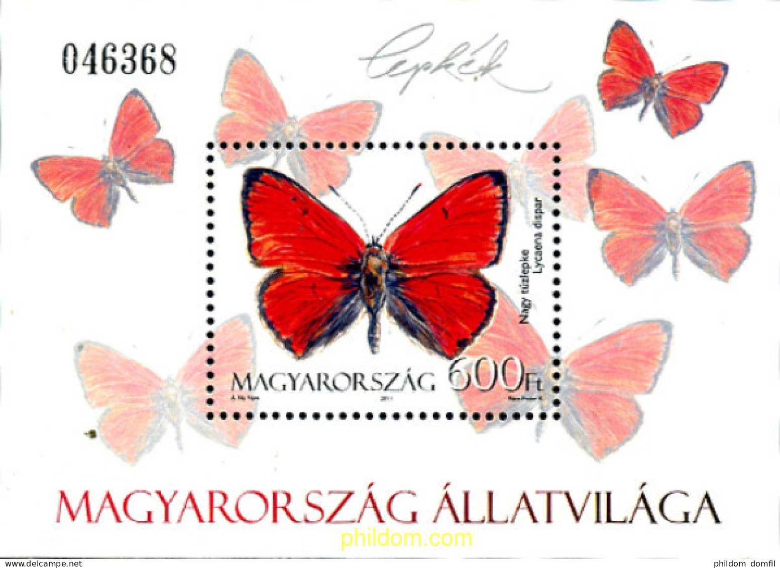 269069 MNH HUNGRIA 2011 MARIPOSA - Ongebruikt