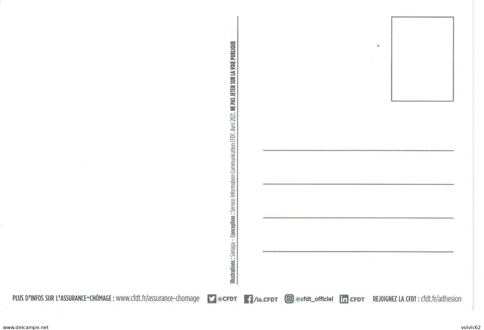 CPM Syndicat CFDT 2021 Chomage Illustrateur Sanaga - Vakbonden