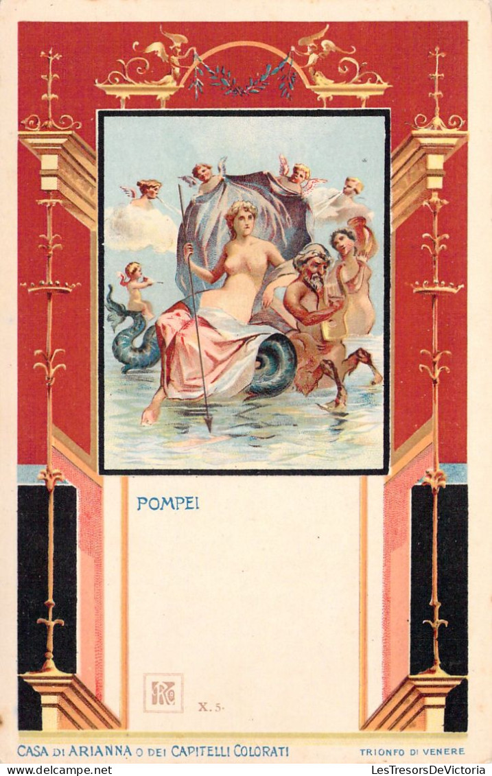 ILLUSTRATION NON SIGNES - POMPEI - Casa Di Arianna O Dei Capitelli Colorati - Trionfo Di Venere - Carte Postale Ancienne - Unclassified