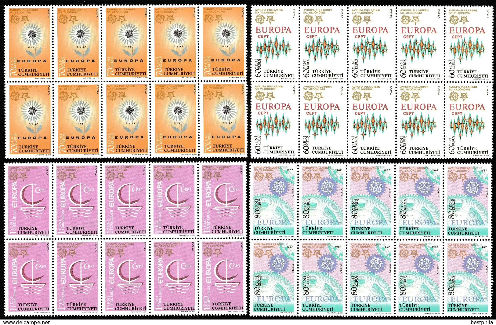 Europa Cept - 2005 - Turkey, Türkei - Block Of 10 Set ** MNH - Ongebruikt