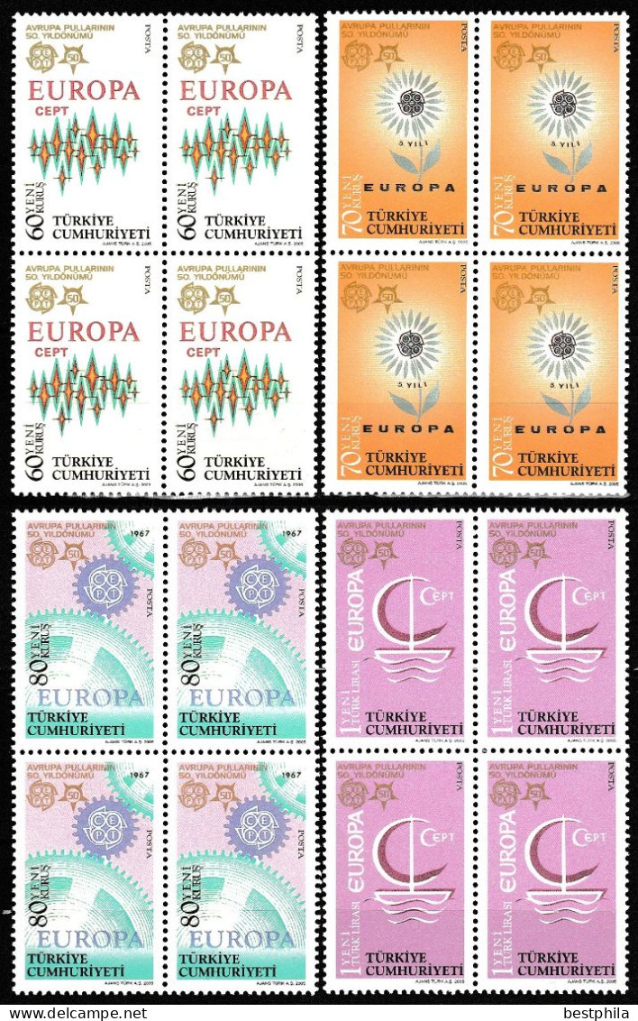 Europa Cept - 2005 - Turkey, Türkei - Block Of 4 Set ** MNH - Ongebruikt