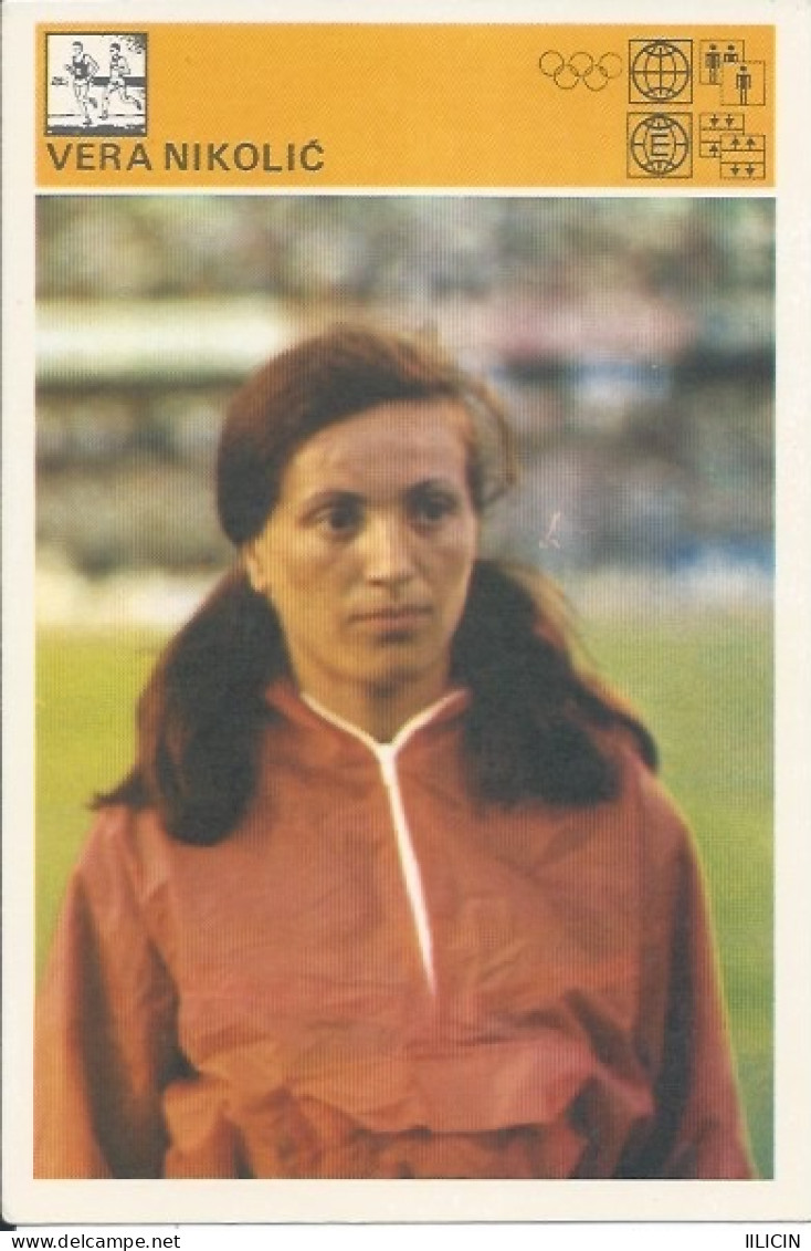 Trading Card KK000265 - Svijet Sporta Athletics Yugoslavia Serbia Vera Nikolic 10x15cm - Leichtathletik