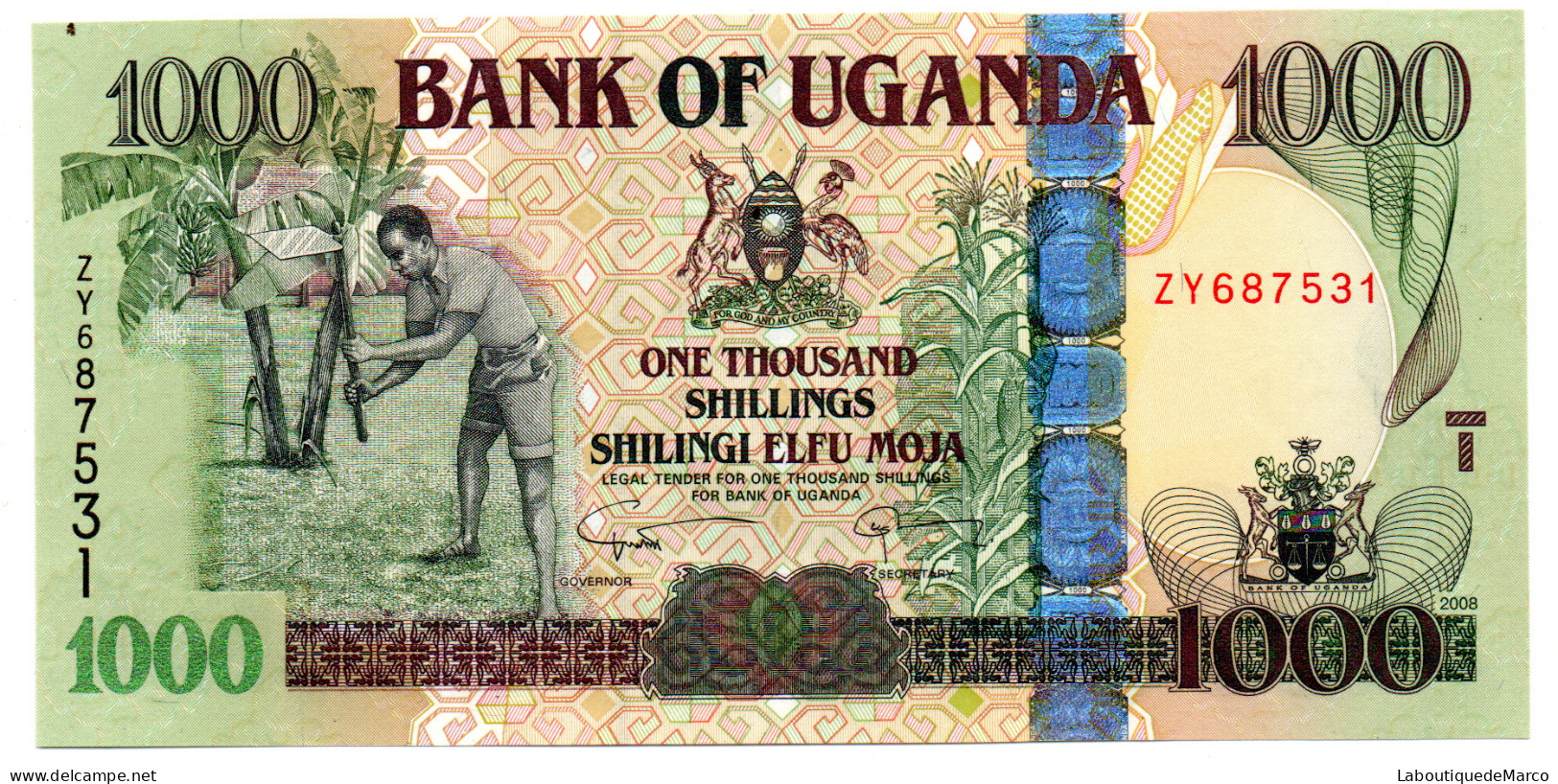 Ouganda - Pk N° 43c - 1000 Shillings - Ouganda