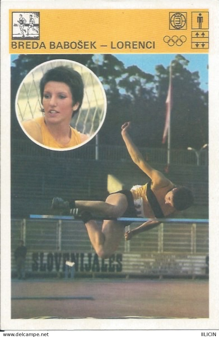Trading Card KK000268 - Svijet Sporta Athletics Yugoslavia Slovenia Breda Babosek Lorenci 10x15cm - Athlétisme