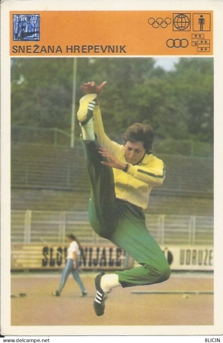 Trading Card KK000269 - Svijet Sporta Athletics Yugoslavia Serbia Snezana Hrepevnik 10x15cm - Atletiek
