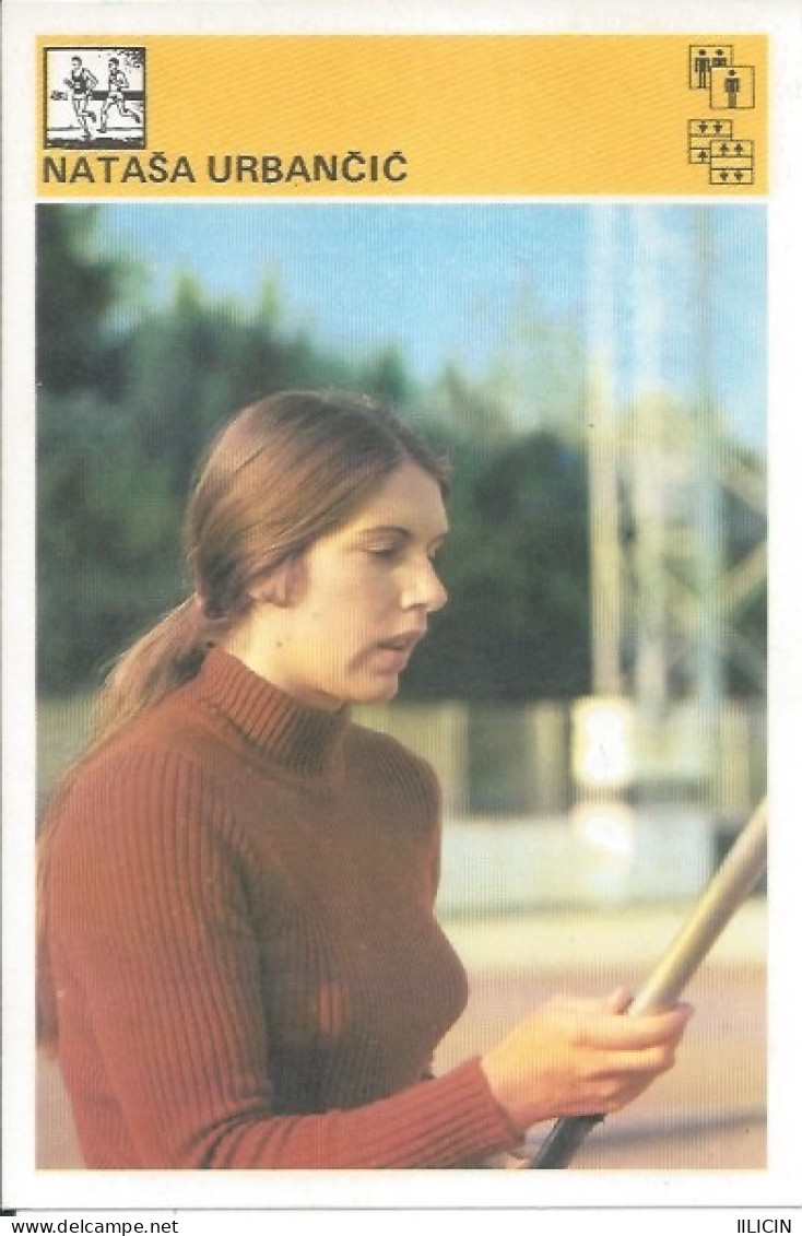 Trading Card KK000271 - Svijet Sporta Athletics Yugoslavia Slovenia Natasa Urbancic 10x15cm - Leichtathletik