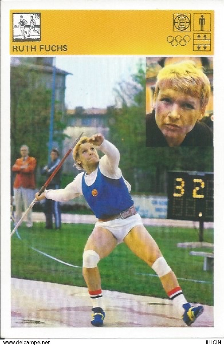Trading Card KK000272 - Svijet Sporta Athletics Germany Ruth Fuchs 10x15cm - Athletics