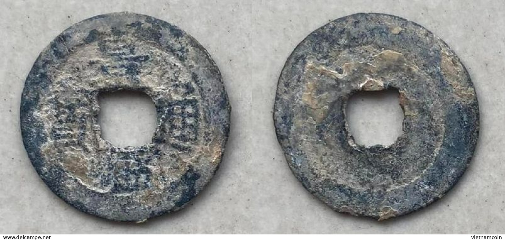 Ancient Annam Coin Rare Canh Thinh Thong Bao (1793-1801) ZINC Small Diameter - Vietnam