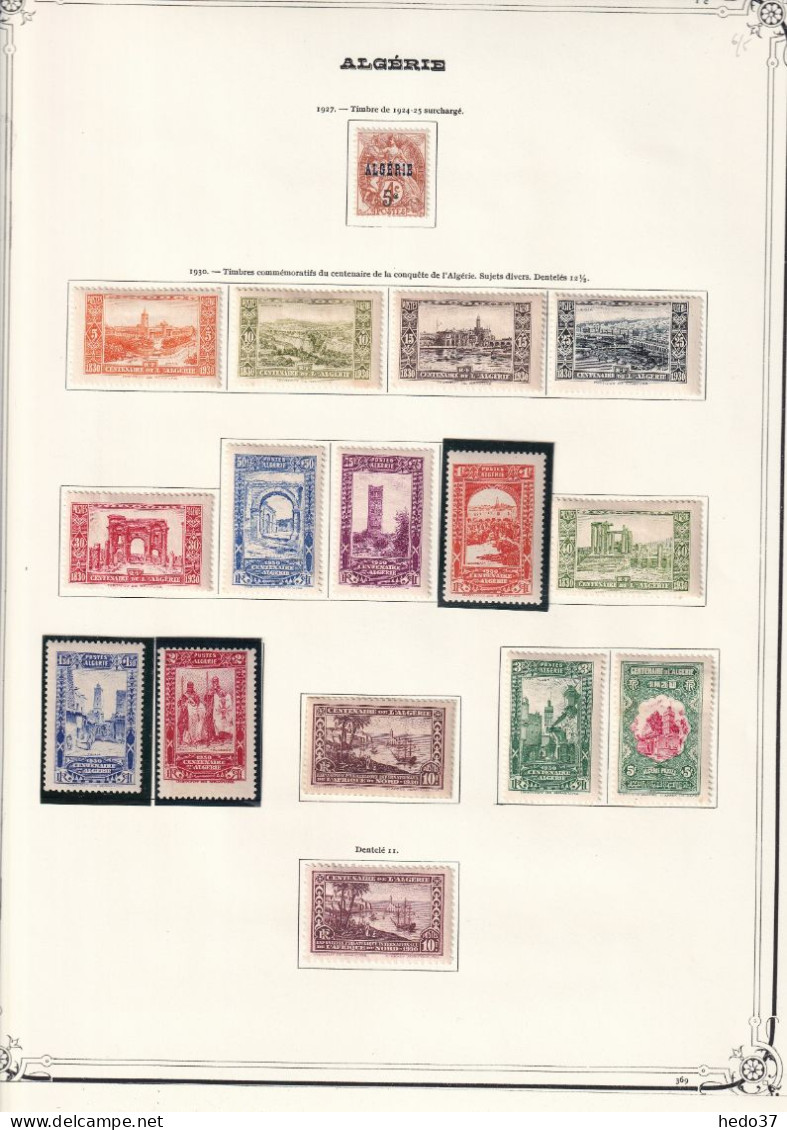Algérie - Collection Vendue Page Par Page - Neuf * Avec Charnière / Oblitérés - B/TB - Collections, Lots & Series