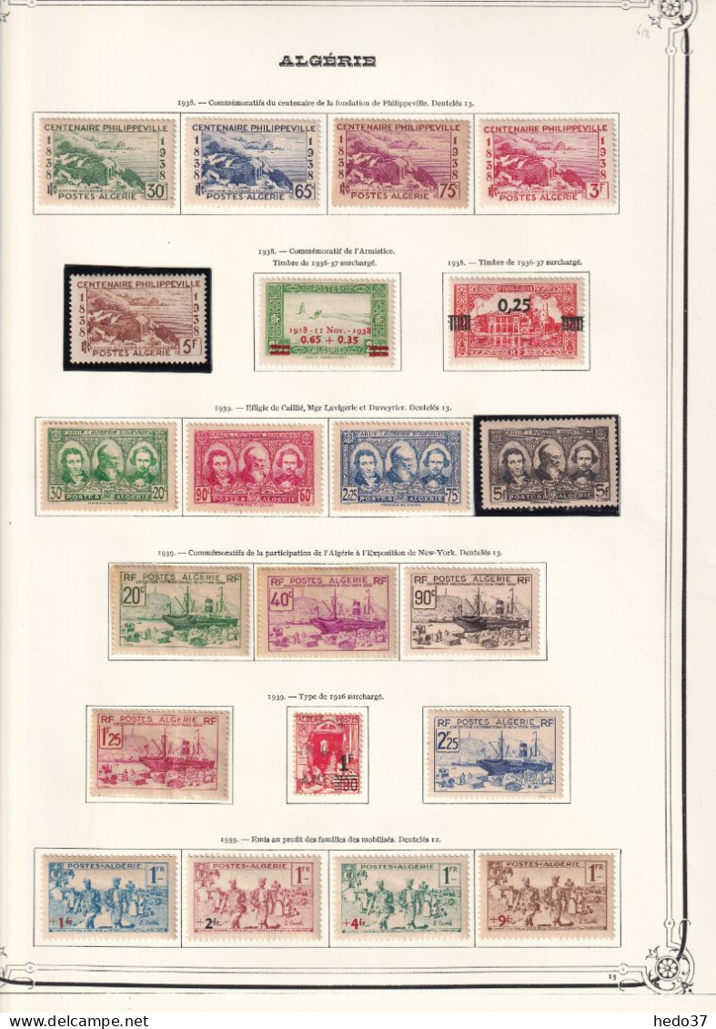 Algérie - Collection Vendue Page Par Page - Neuf * Avec Charnière / Oblitérés - B/TB - Colecciones & Series