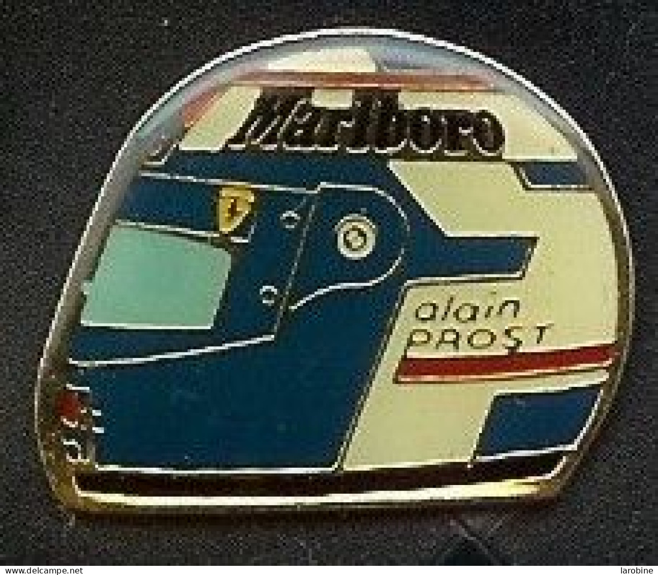 @@ Casque Grand Prix F1 ALAIN PROST Logo Ferrari MARLBORO @@aut64 - F1