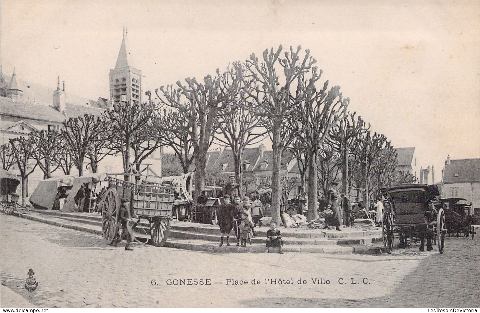 FRANCE - 95 - GONESSE - Place De L'Hôtel De Ville - Marché - Carte Postale Ancienne - Gonesse